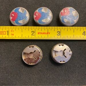 Vintage fish button covers